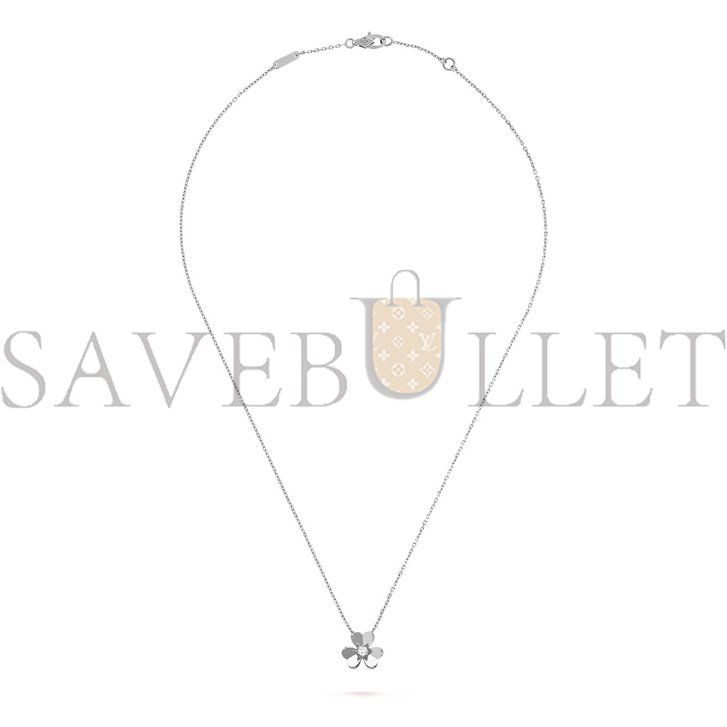 VAN CLEEF ARPELS FRIVOLE PENDANT, MINI MODEL - WHITE GOLD, DIAMOND  VCARP0J400